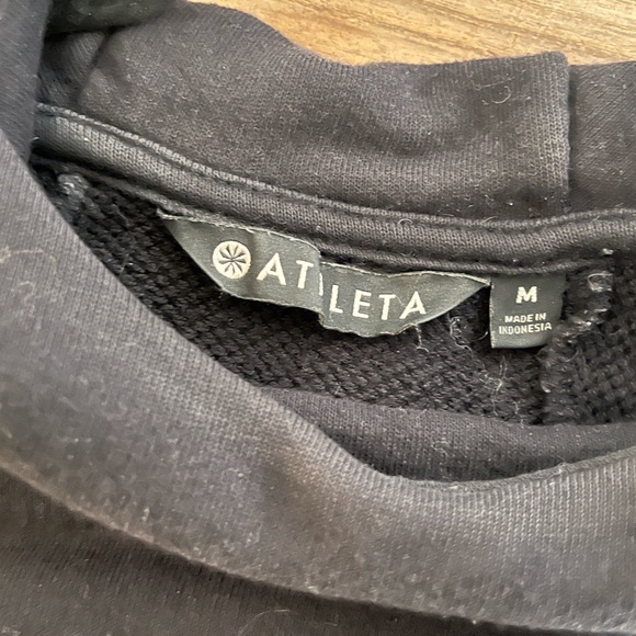 Athleta Cotton/Terry Black Sweatshirt - Picture 4 of 6